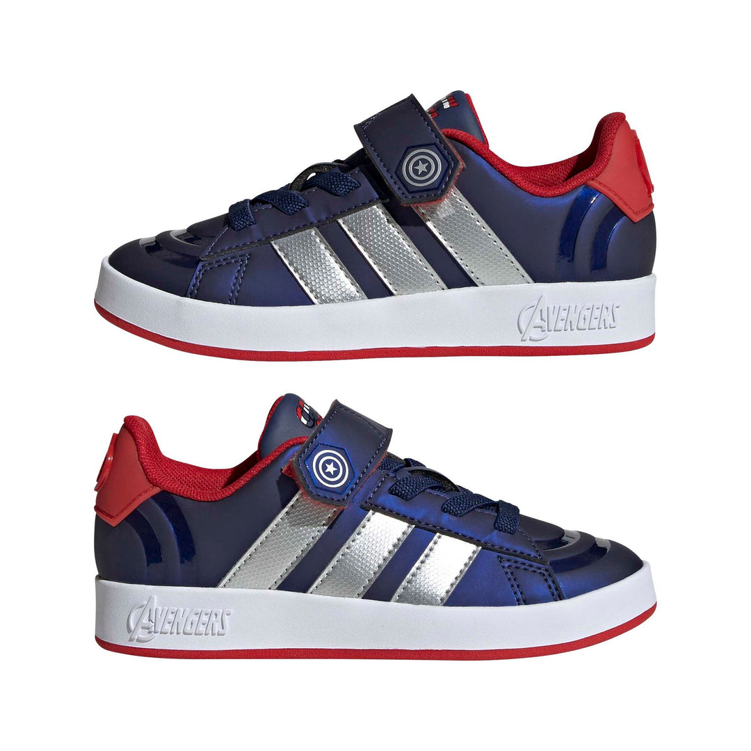 adidas Grand Court Capt America El K - dkblue/msilve/betsca