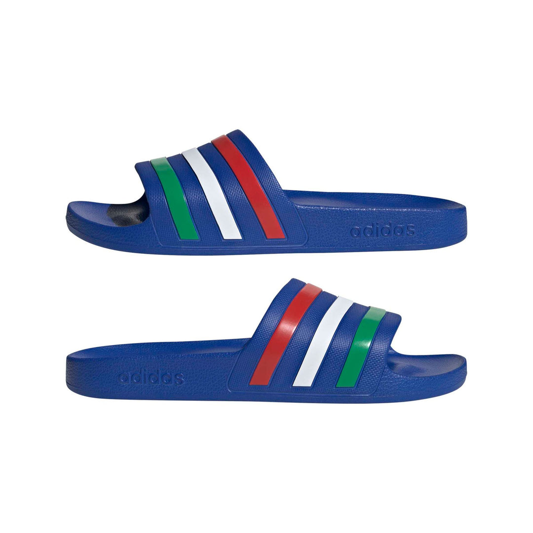 adidas Adilette Aqua - boblue/green/ftwwht