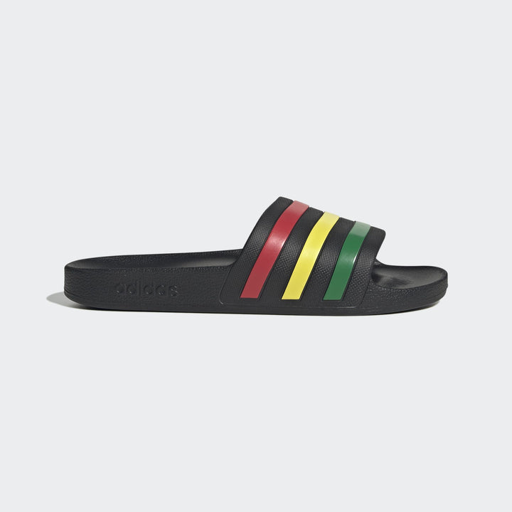 adidas Adilette Aqua - cblack/green/purrub
