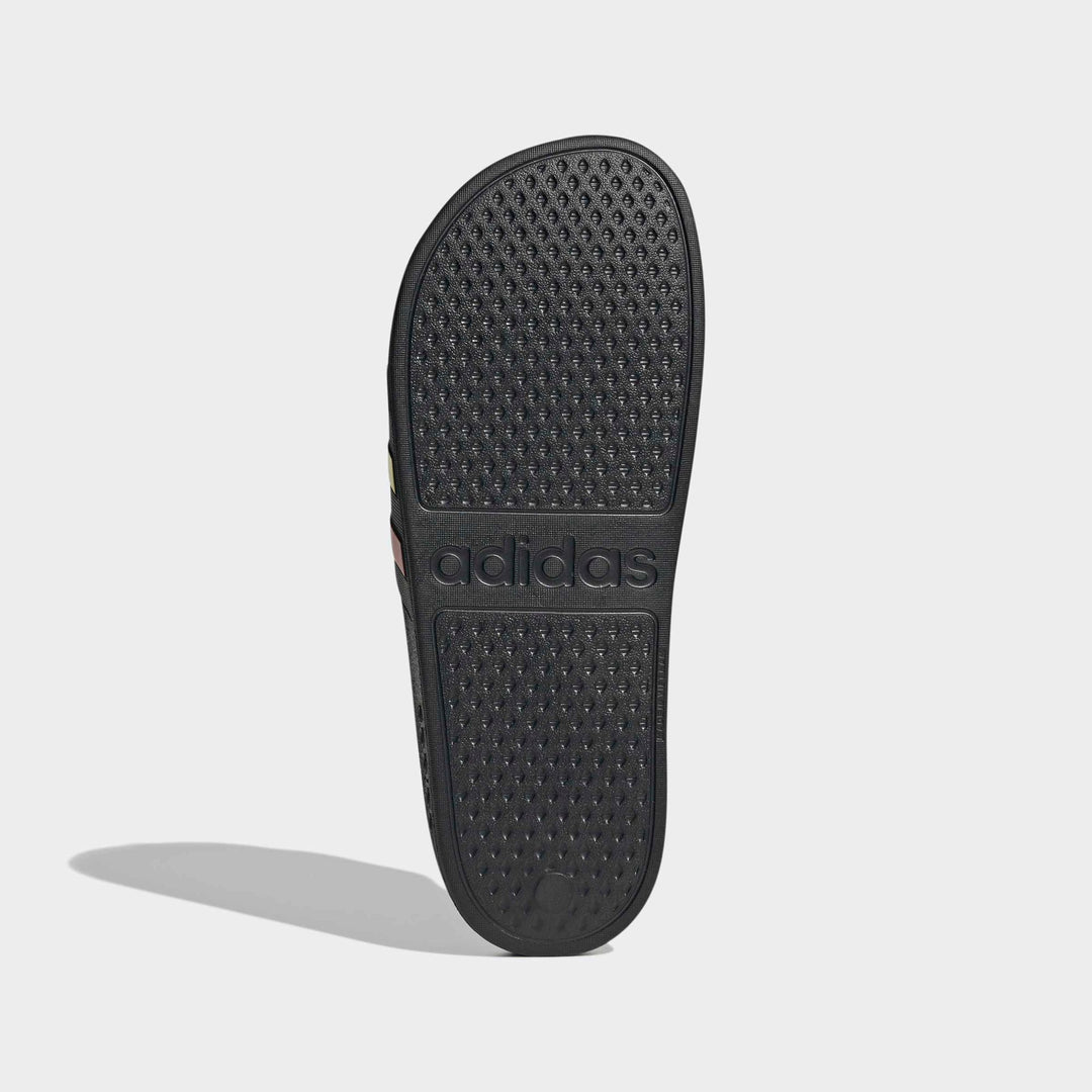 adidas Adilette Aqua - cblack/green/purrub