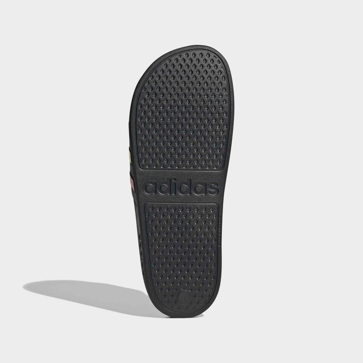adidas Adilette Aqua - cblack/green/purrub