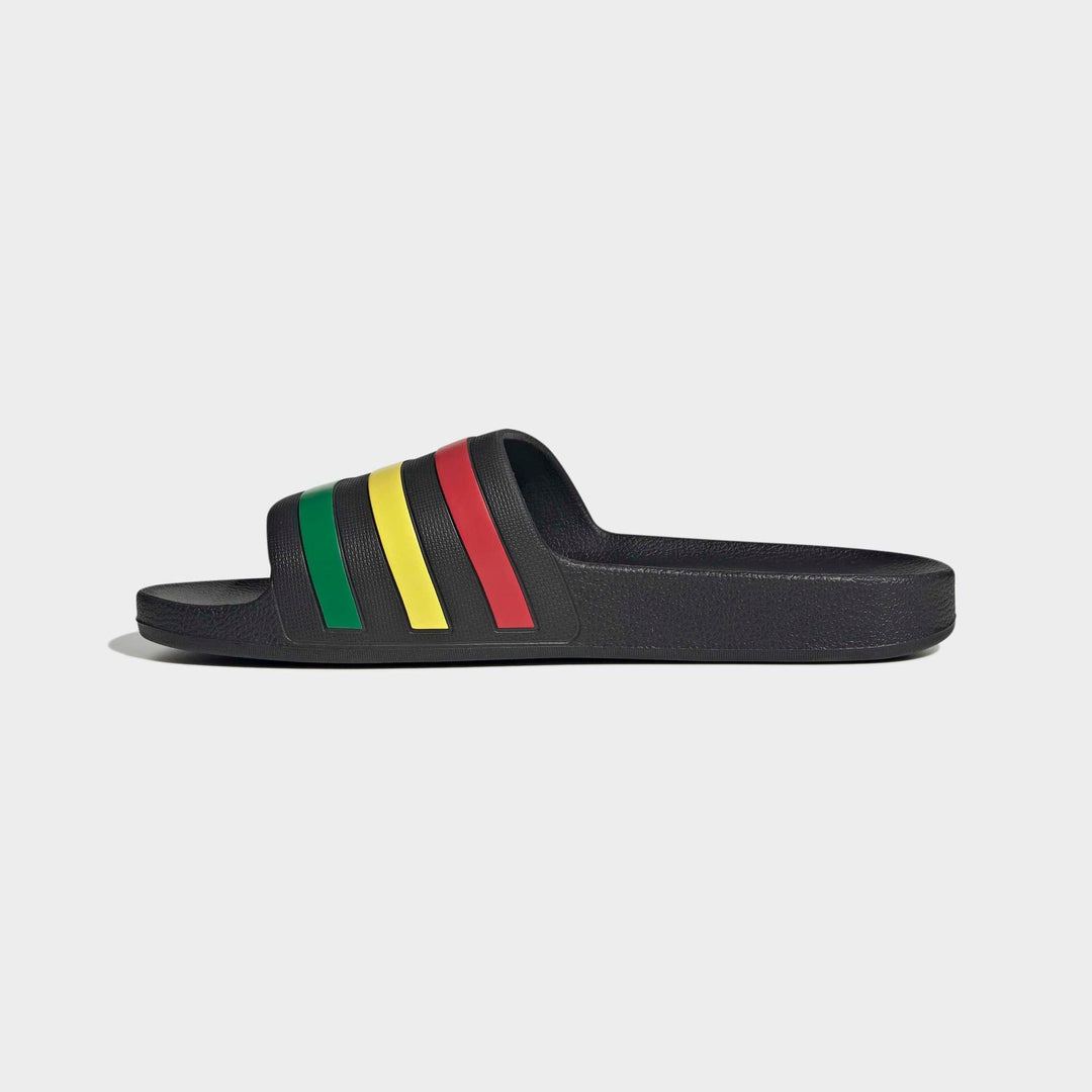 adidas Adilette Aqua - cblack/green/purrub