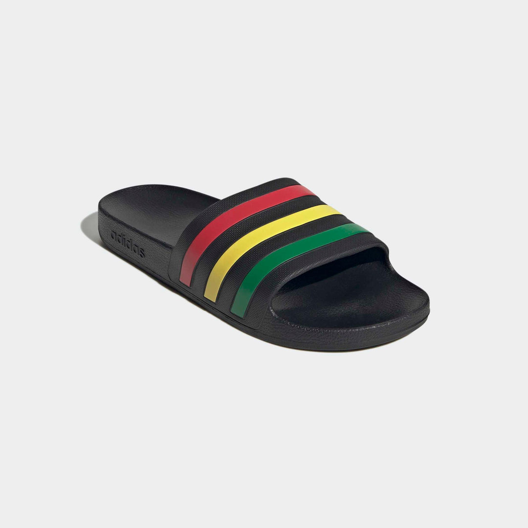 adidas Adilette Aqua - cblack/green/purrub