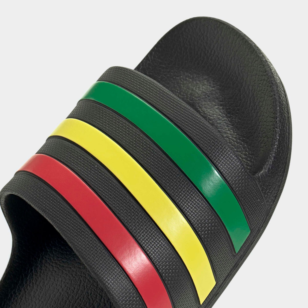 adidas Adilette Aqua - cblack/green/purrub