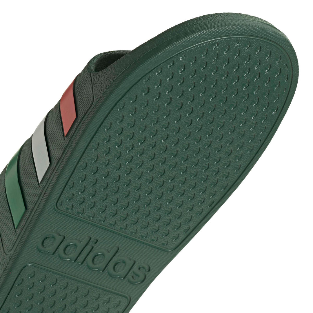 adidas Adilette Aqua - drkgrn/ftwwht/brired
