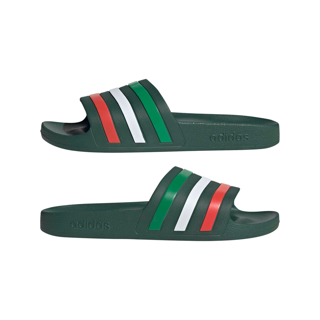 adidas Adilette Aqua - drkgrn/ftwwht/brired