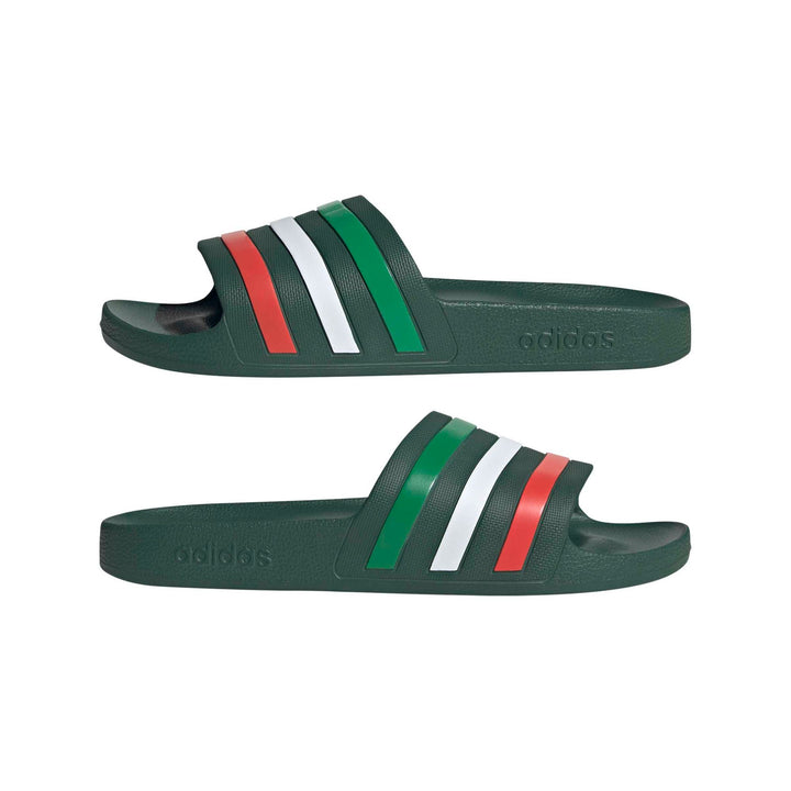 adidas Adilette Aqua - drkgrn/ftwwht/brired