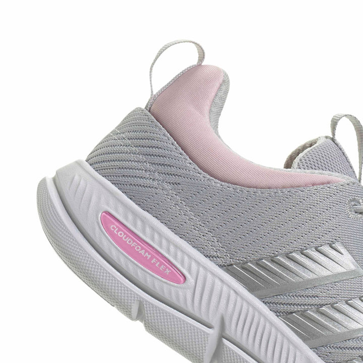 adidas Cloudfoam Flex - Elastic Laces - lgsogr/msilve/clpink