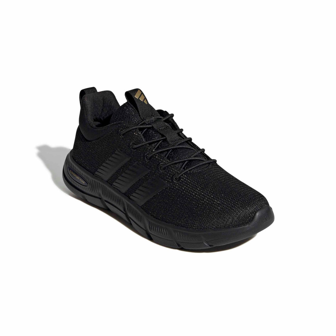 adidas Cloudfoam Flex - Elastic Laces - cblack/cblack/goldmt