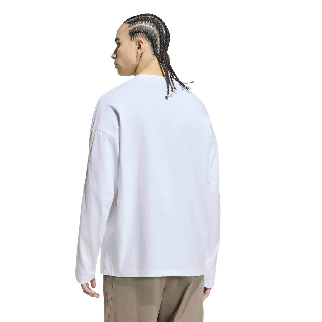 adidas M Ak 3S Ls Tee - white/owhite