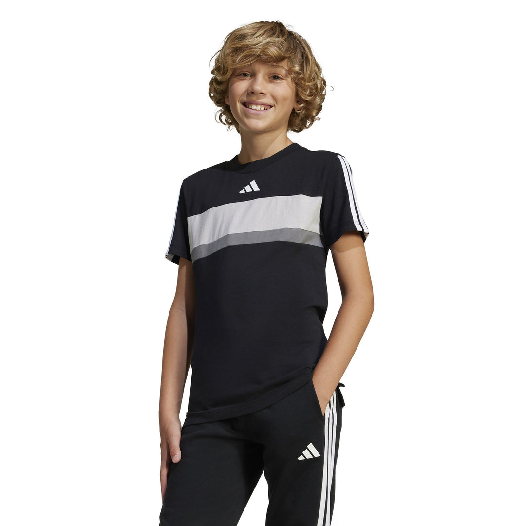adidas J 3S Tib T - black/white