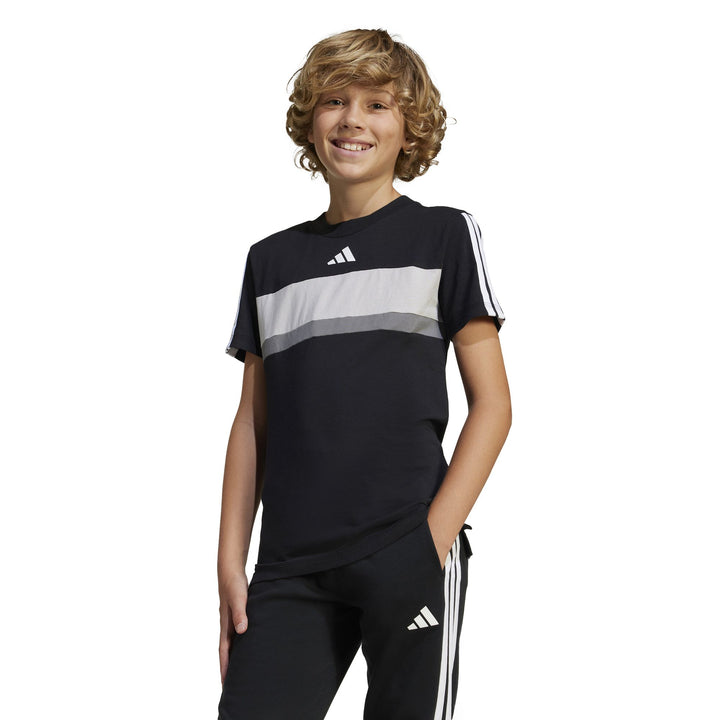 adidas J 3S Tib T - black/white
