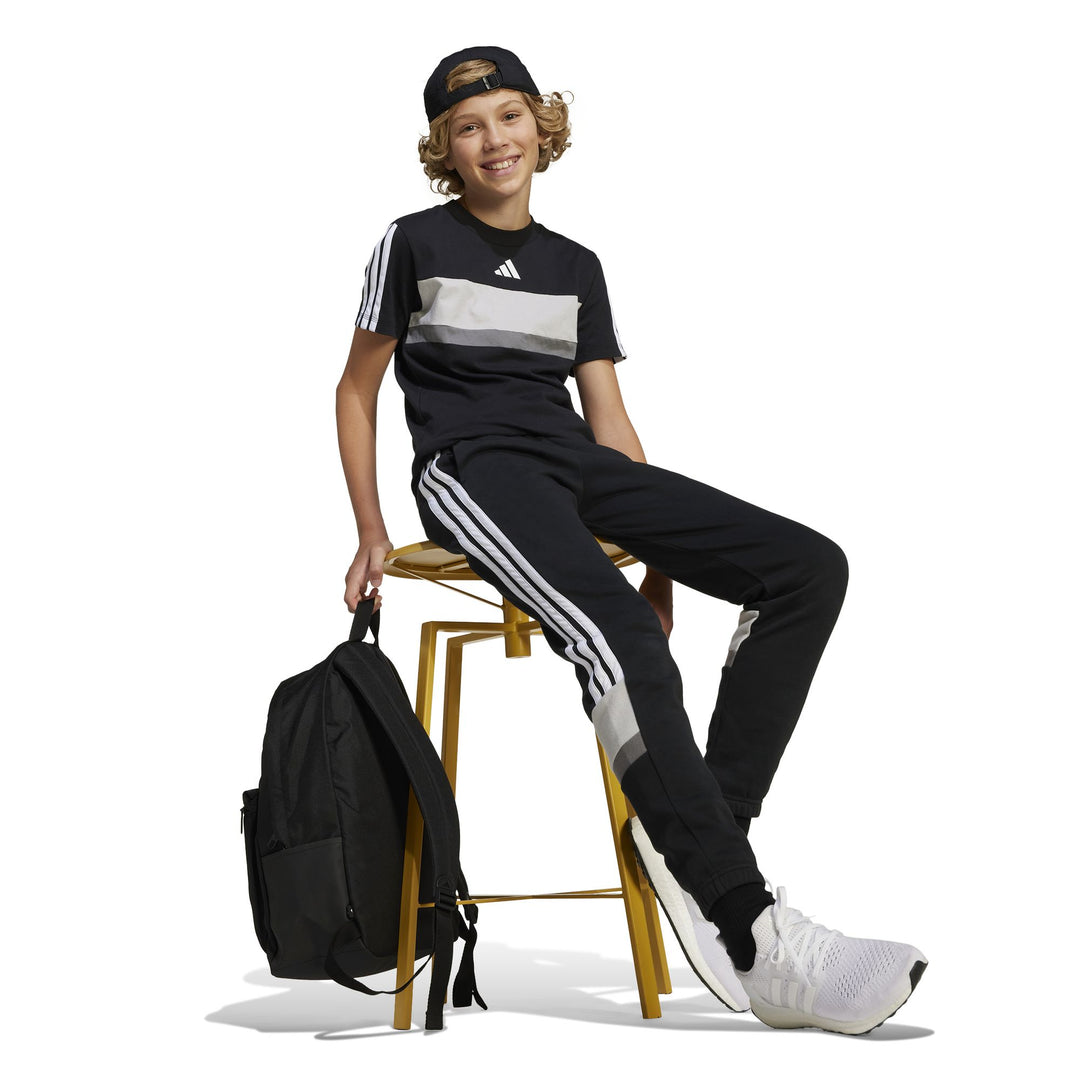 adidas J 3S Tib T - black/white