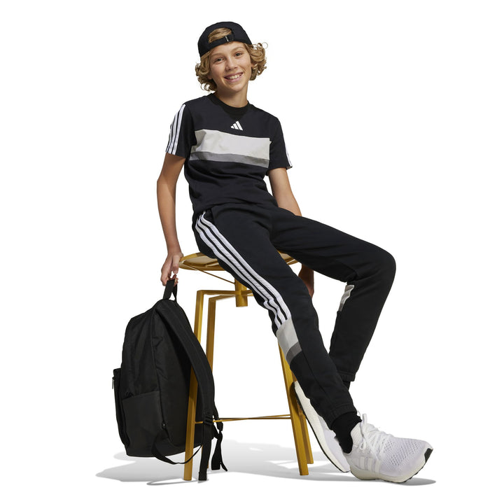 adidas J 3S Tib T - black/white