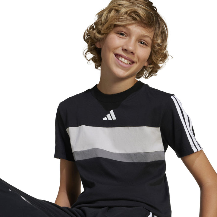 adidas J 3S Tib T - black/white
