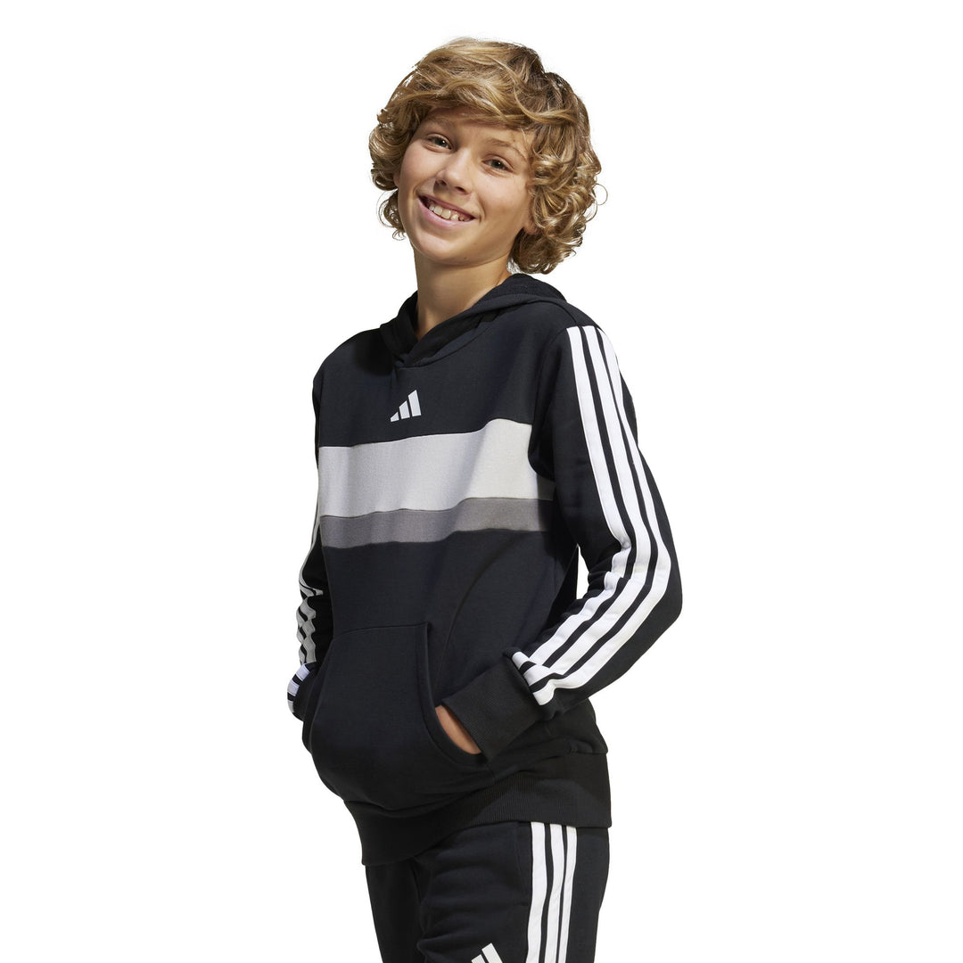 adidas J 3S Tib Fl Hd - black/white/gretwo