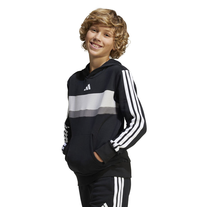 adidas J 3S Tib Fl Hd - black/white/gretwo