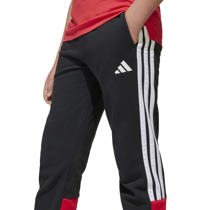 adidas J 3S Tib Fl Pt - black/white/purrub