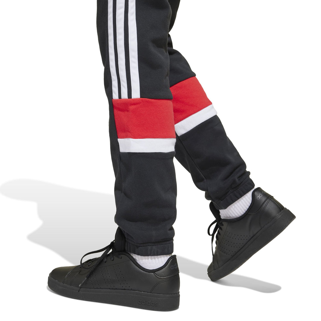 adidas J 3S Tib Fl Pt - black/white/purrub