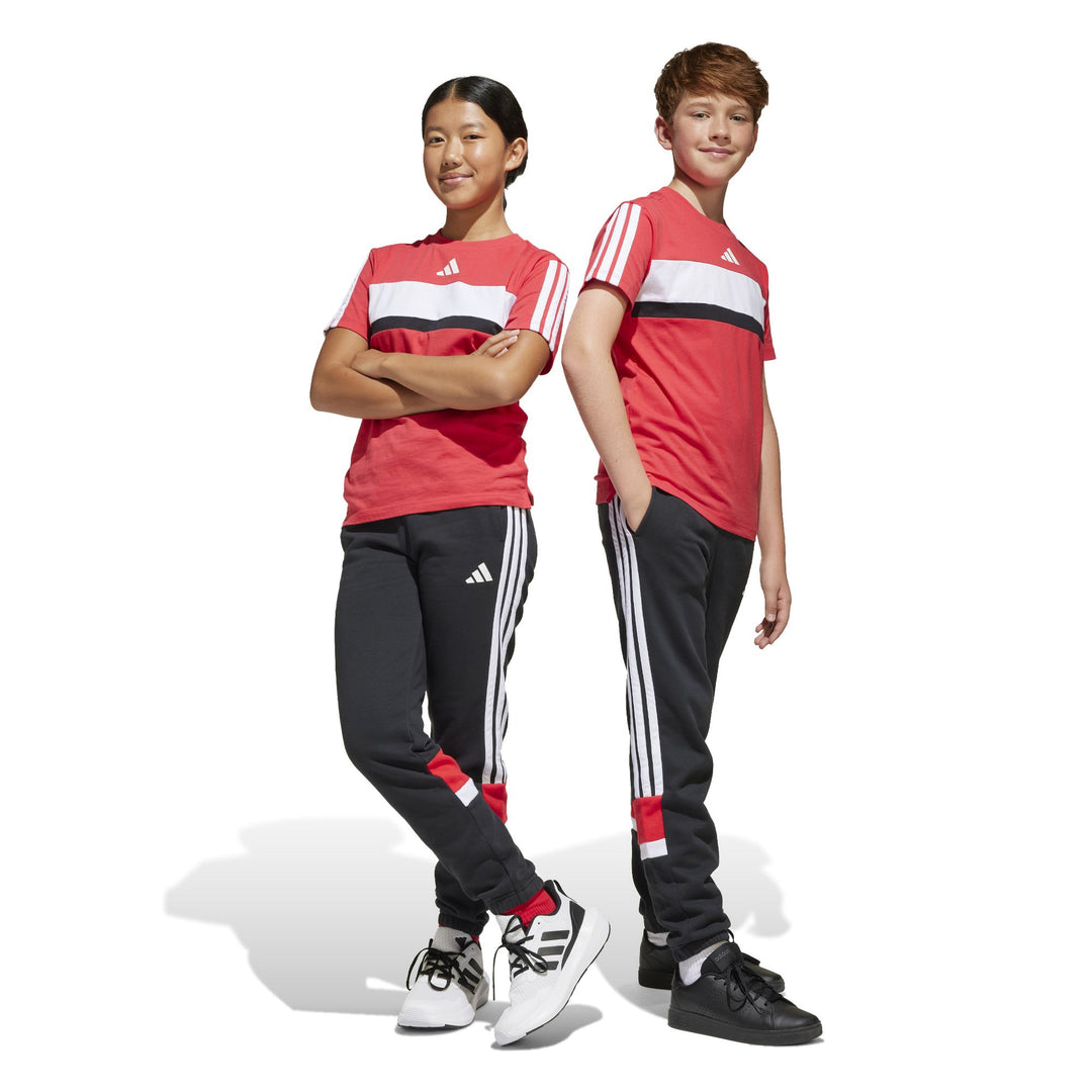 adidas J 3S Tib Fl Pt - black/white/purrub