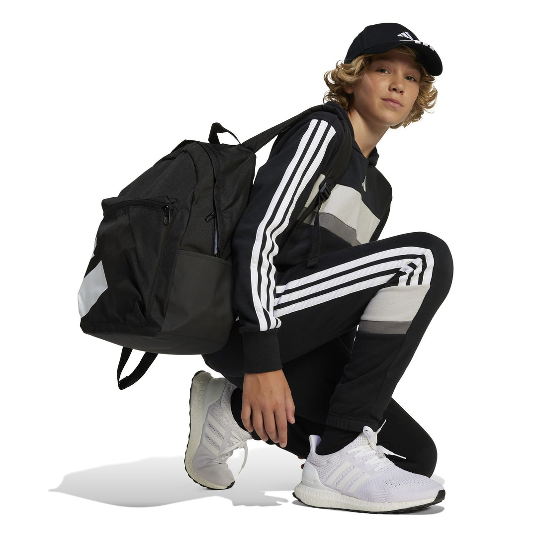 adidas J 3S Tib Fl Pt - black/white/gretwo