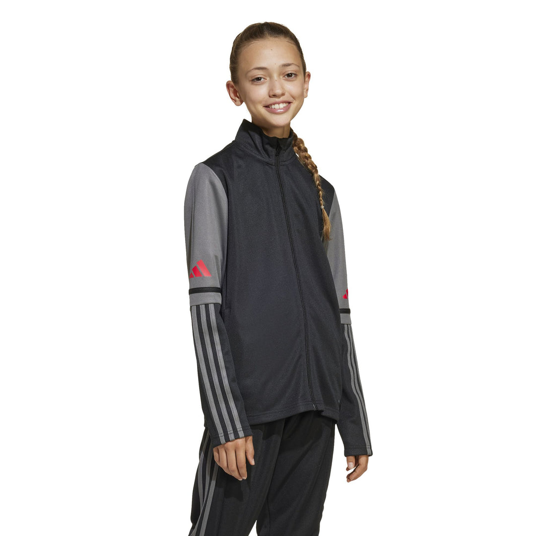 adidas Squadra 25 Tr Jacke Y Kinder - black/tegrfo/purrub