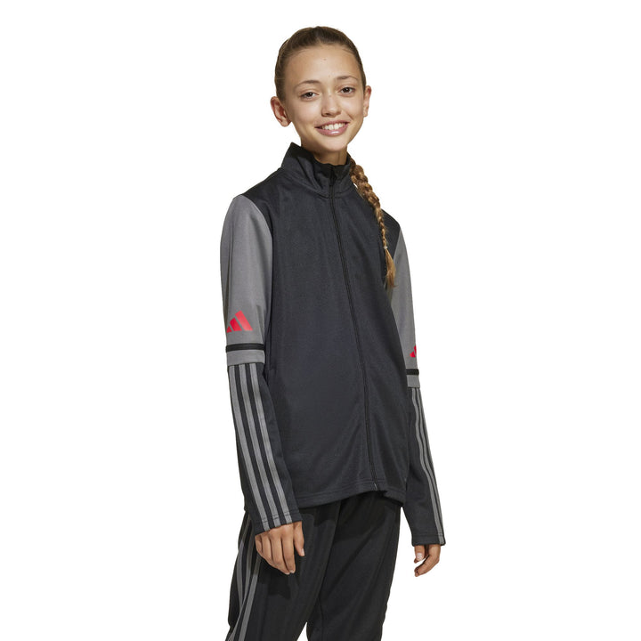 adidas Squadra 25 Tr Jacke Y Kinder - black/tegrfo/purrub