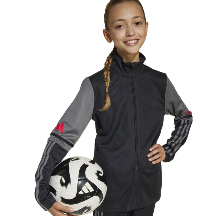 adidas Squadra 25 Tr Jacke Y Kinder - black/tegrfo/purrub