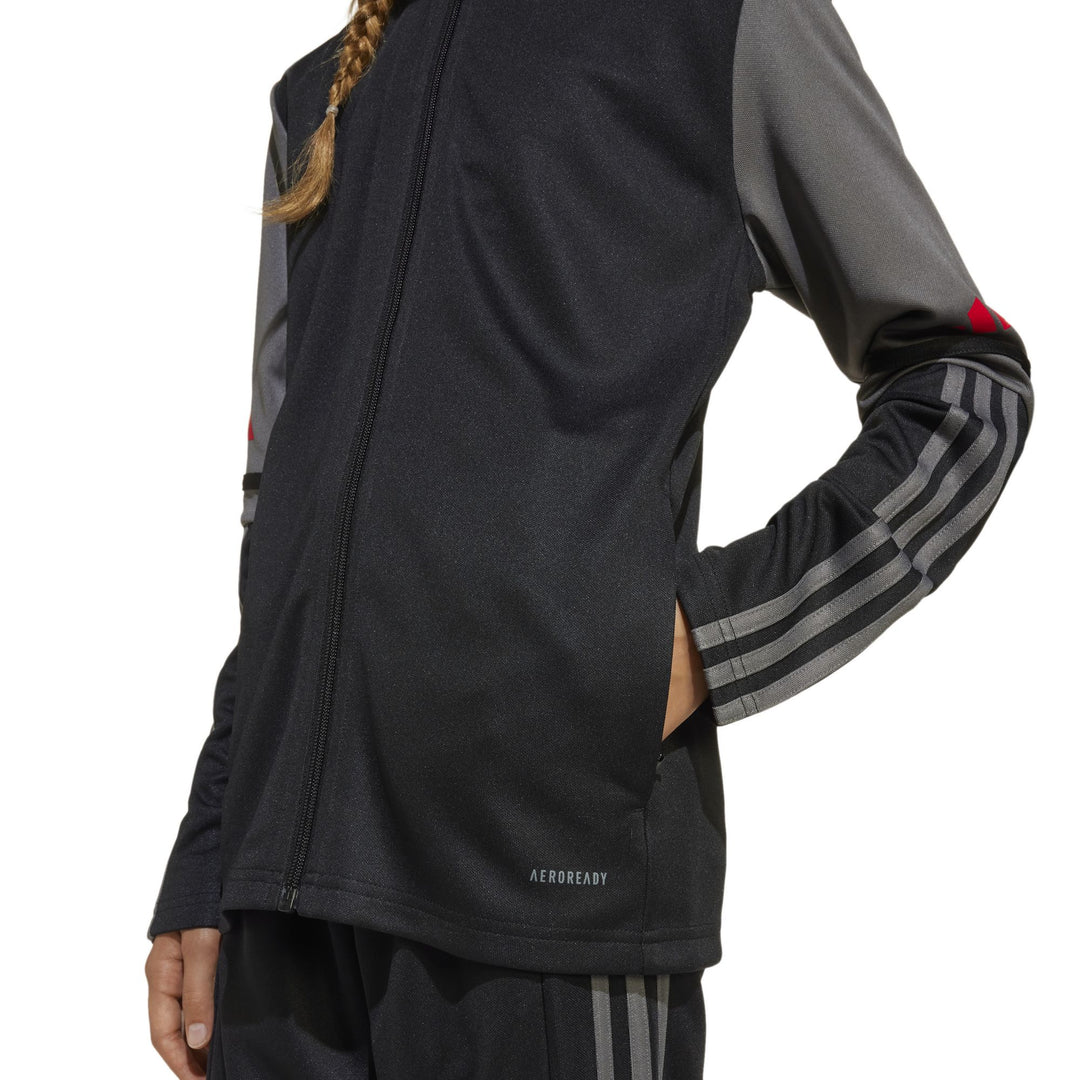 adidas Squadra 25 Tr Jacke Y Kinder - black/tegrfo/purrub