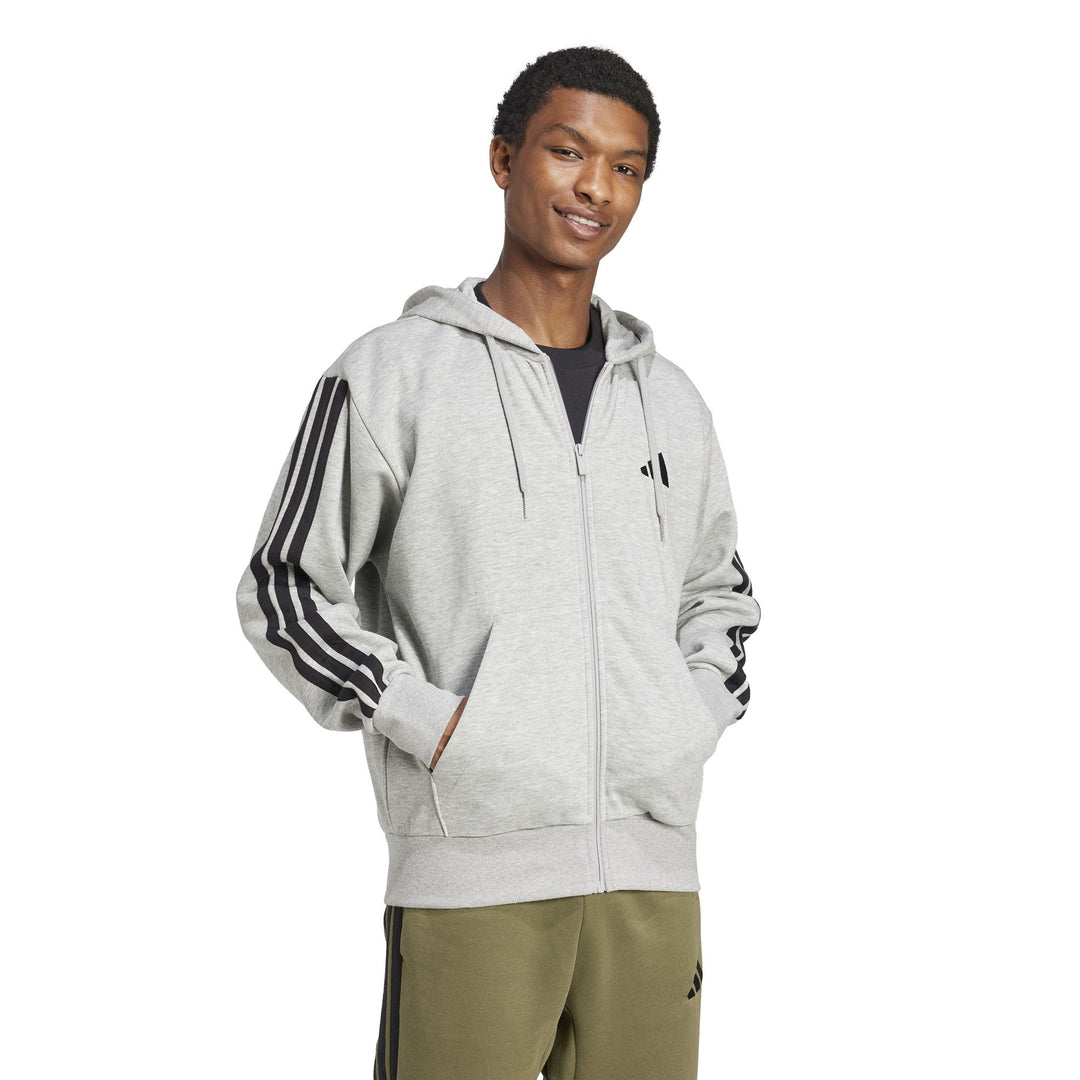 adidas M 3S Fl Fz Hd - mgreyh/black