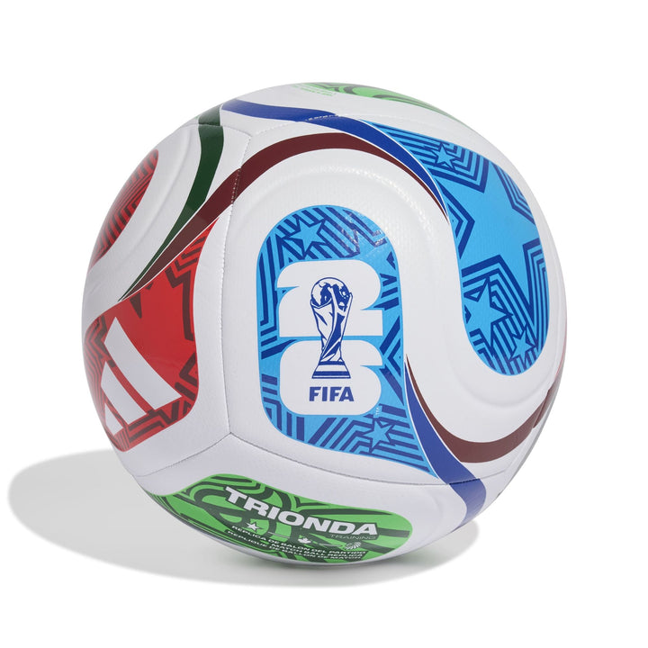 adidas Ball Trionda Fußball Weltmeisterschaft 2026 World Cup Trainingsball - white/royblu/solblu/p