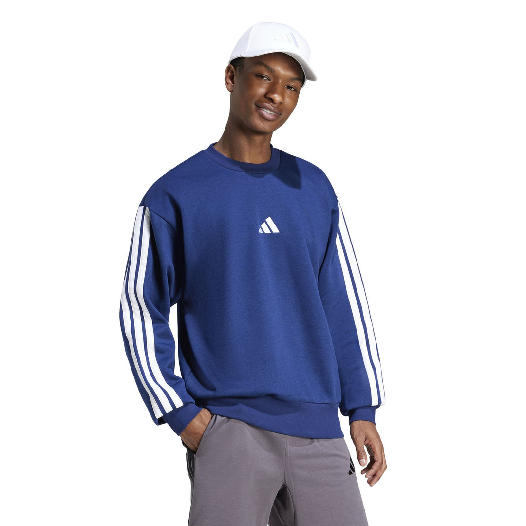 adidas M 3S Fl Swt - dkblue/white