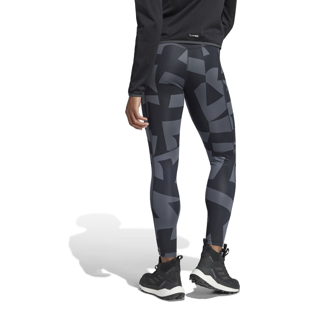 adidas W Mt Tights Aop - carbon/black/black/bl