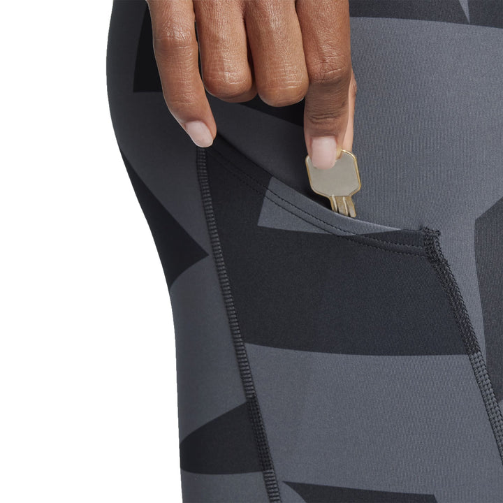 adidas W Mt Tights Aop - carbon/black/black/bl