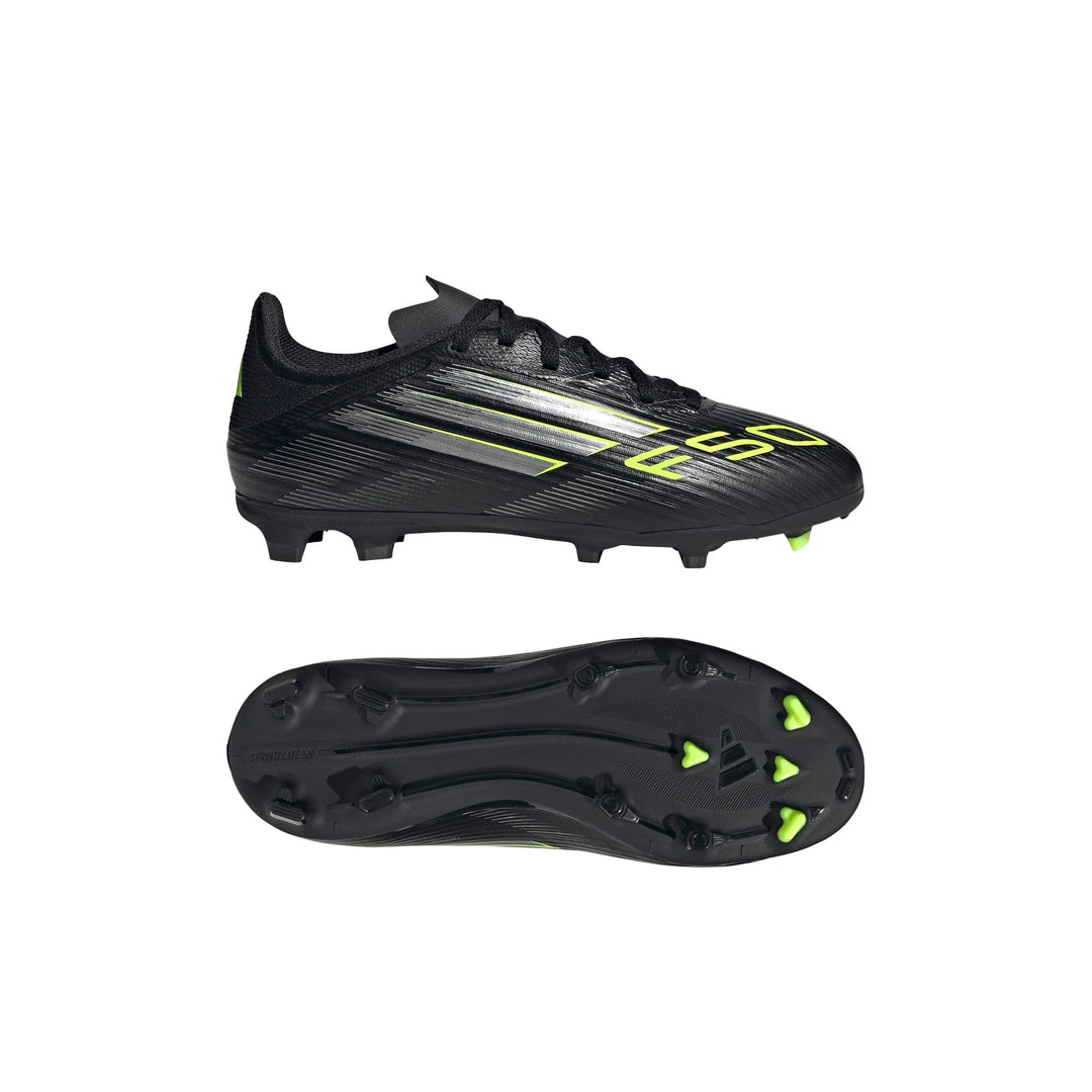 adidas F50 League Fg/Mg J - cblack/ironmt/luclem