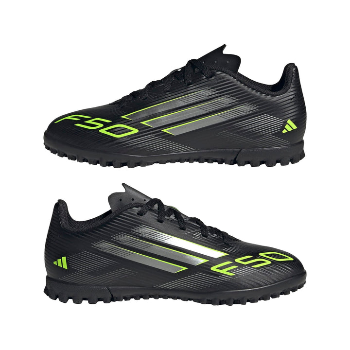 adidas F50 Club Tf J - cblack/ironmt/luclem