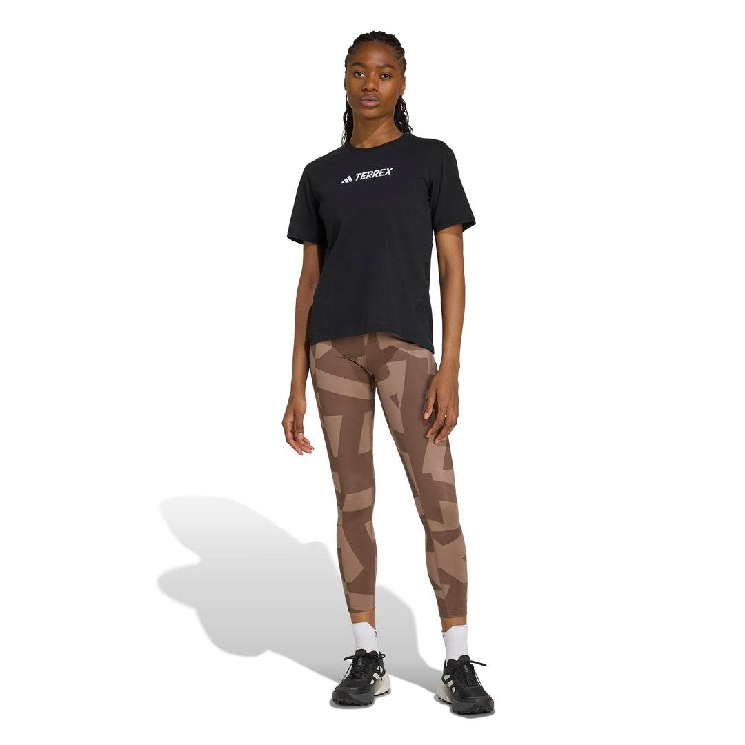 adidas W Mt Tights Aop - trabrn/earstr