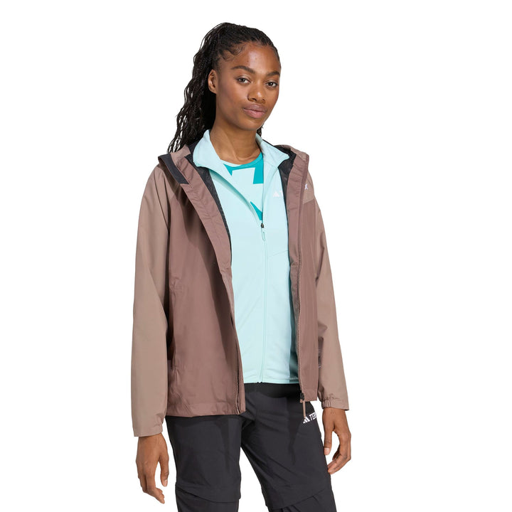 adidas W Mt 2L Rain Jk - earstr/trabrn