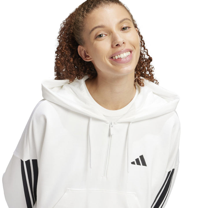 adidas W 3S Ft Qz Hd Sweatshirt