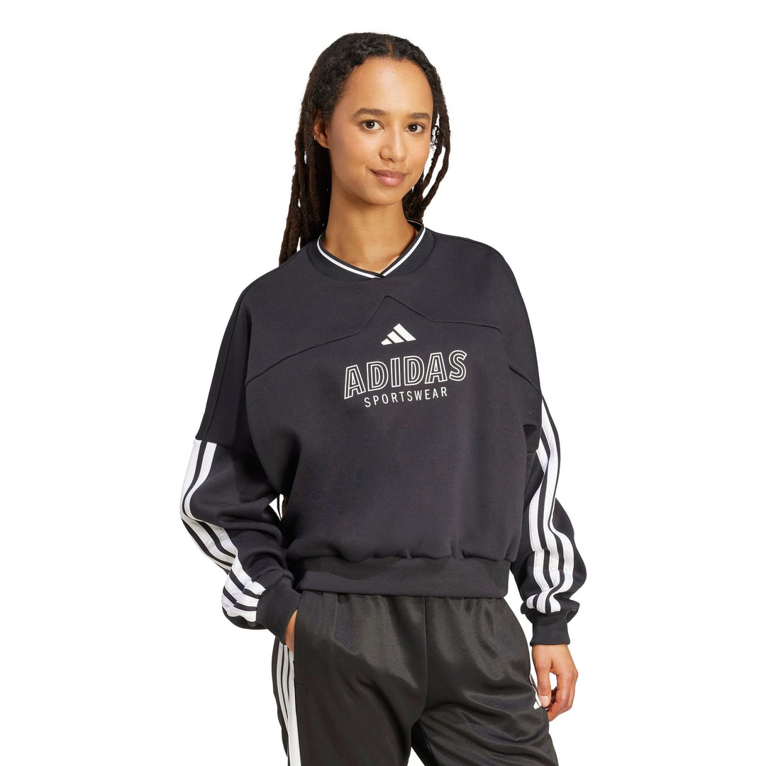adidas W Tiro Fl Swt - black/white