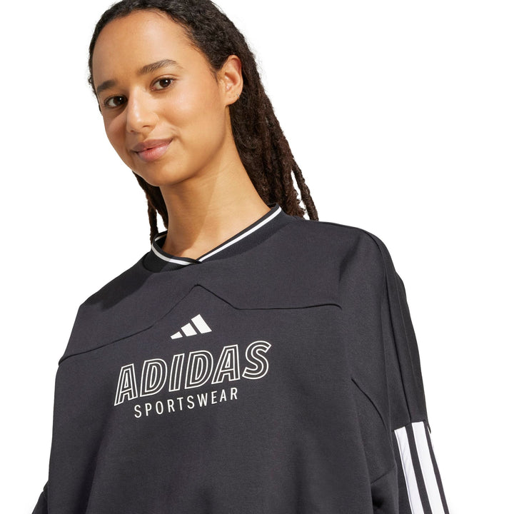 adidas W Tiro Fl Swt - black/white