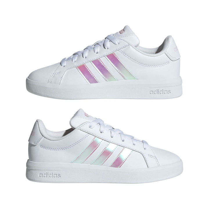 adidas Grand Court 3.0 J - ftwwht/irides/almpnk