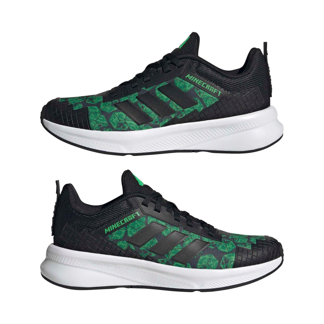 adidas Minecraft Fortarun J - cblack/cblack/ftwwht