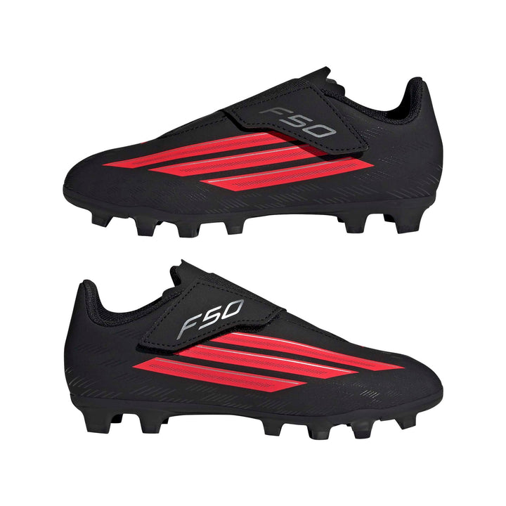 adidas F50 Club Vel Fg/Mg J - cblack/lucred/cblack