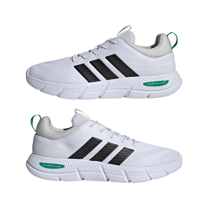 adidas Cloudfoam Flex - Elastic Laces - ftwwht/cblack/cougrn