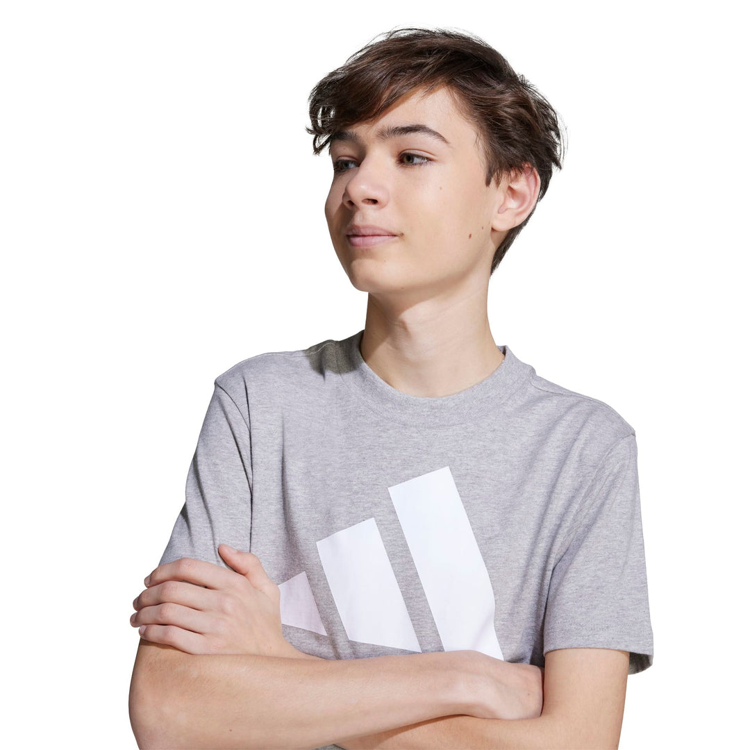 adidas J Bl Tee 160 - mgreyh/white