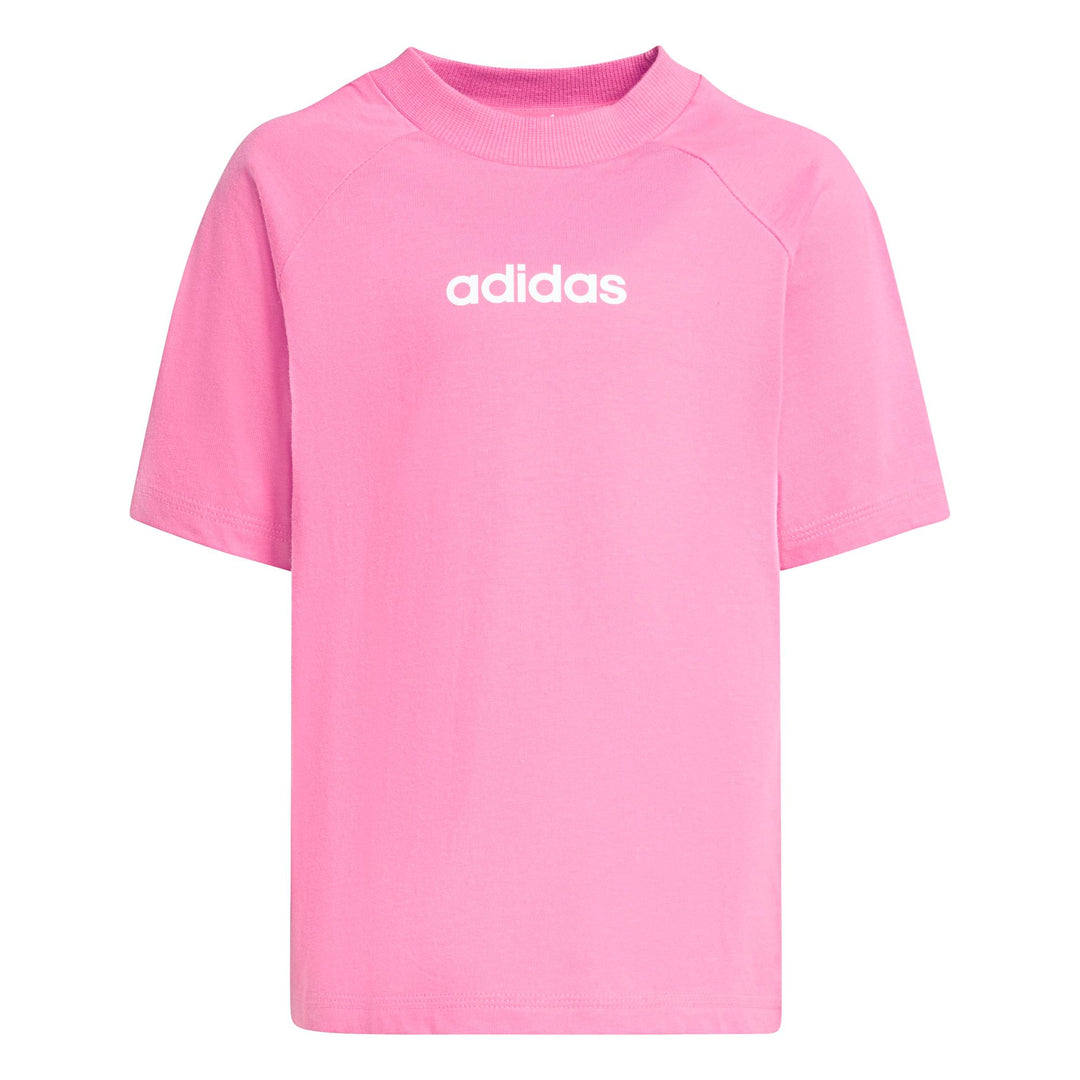 adidas Lk Lin Tee 160 - pnkfus/white