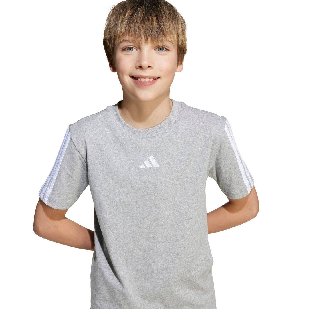 adidas J 3S Tee 160 - mgreyh/white