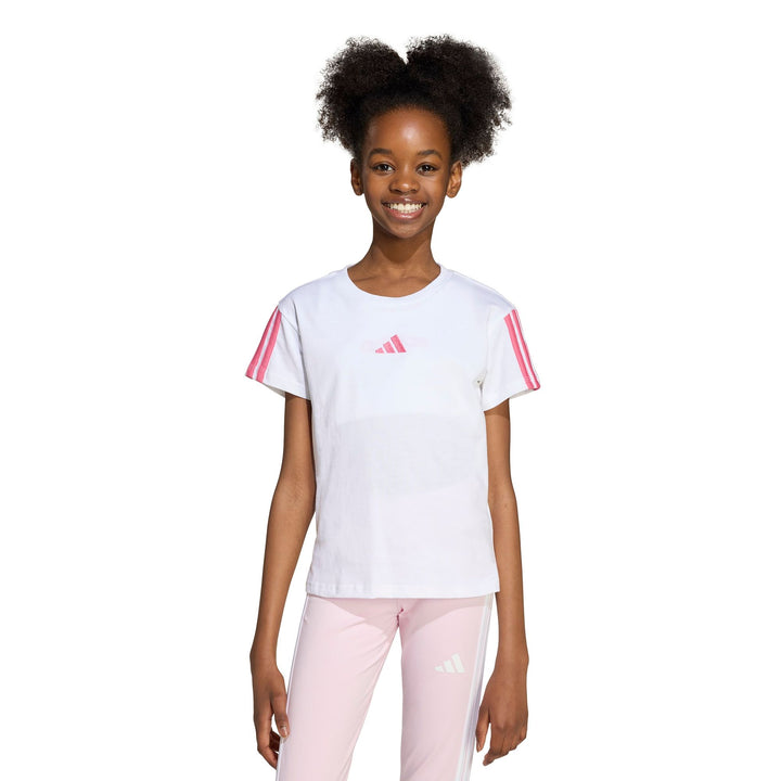 adidas Jg 3S Tee 160 - white/pnkfus