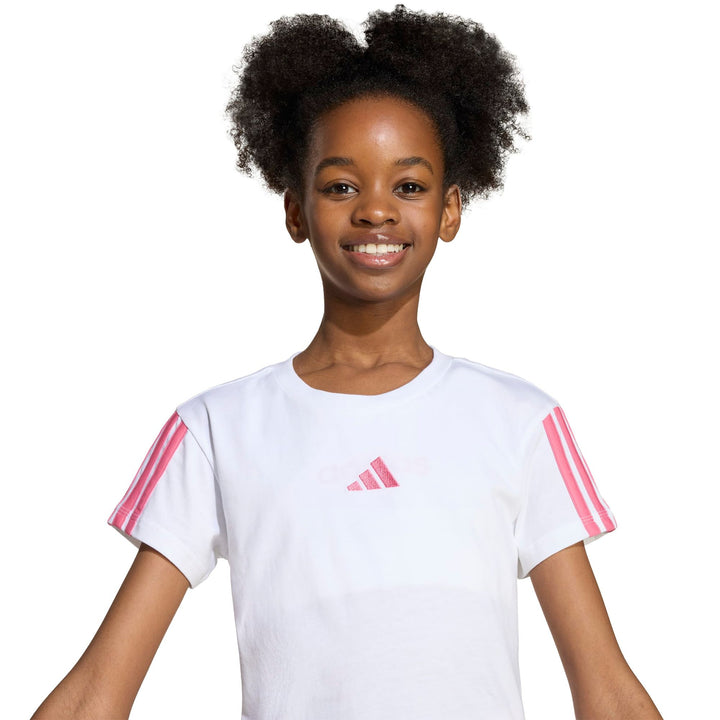 adidas Jg 3S Tee 160 - white/pnkfus